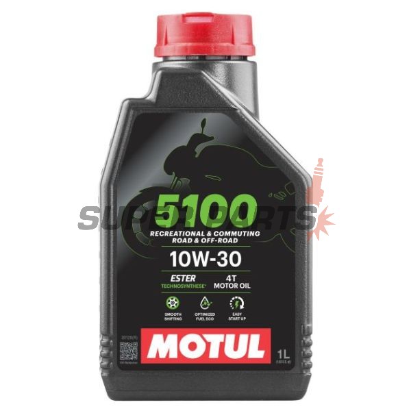 Λάδι κινητήρα -MOTUL- 5100, 10W30, ημισυνθετικό + εστέρας, 1L