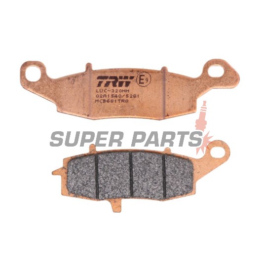 Τακάκια φρένων -TRW- MCB681TRQ, Kawasaki ER-6F/ER-6N, Versys 650, VN/Vulcan, W650/W800, Z750/ZR-7; Suzuki V-Strom, SV650, GS500, Bandit, Intruder/VanVan (1995-2020)