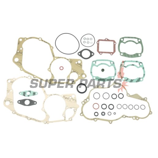 Πλήρες σετ φλαντζών κινητήρα -ATHENA- Aprilia AF1 125 1988-1993, Europa 125 1990-1991, Pegaso 125 1989-1995, κόκκινο Rose 125 1988-1996, RS 125 1992-1995, Tuareg 125 1985/1988-1992