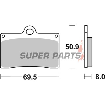 Τακάκια φρένων -BREMBO- 07BB15SA, Aprilia/Beta/Bimota/Cagiva/Ducati/Husqvarna/KTM/Laverda/Moto Guzzi/MZ/MUZ/Norton/Sachs/Yamaha 125-1100cc (1988-2007)