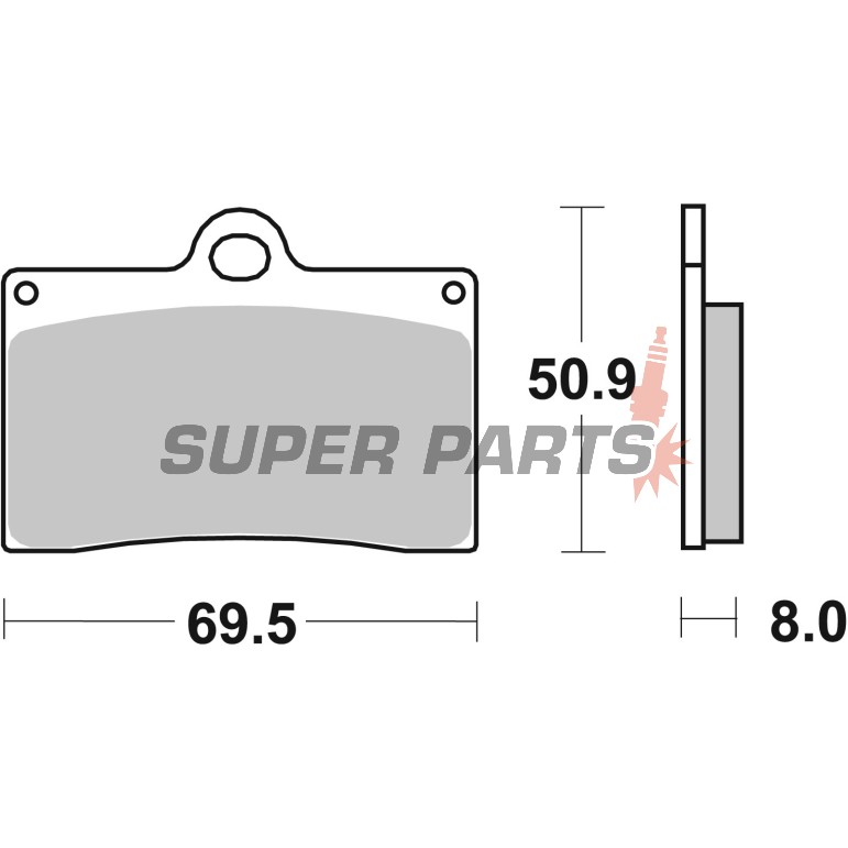 Τακάκια φρένων -BREMBO- 07BB15LA, Aprilia RS 250, Beta Euro, Jonathan, Cagiva Mito, Planet, Raptor, Ducati Monster, SS, 851, 888, 916, KTM Duke, SMC, SMR, Moto Guzzi California, V10, V11, MZ Skorpion, Sachs XTC, Yamaha SZR (1988-2007)