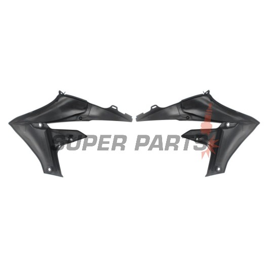 Μπροστινά πλαϊνά πλαστικά -POLISPORT- μαύρα, YAMAHA YZ 250/450 2018-2023