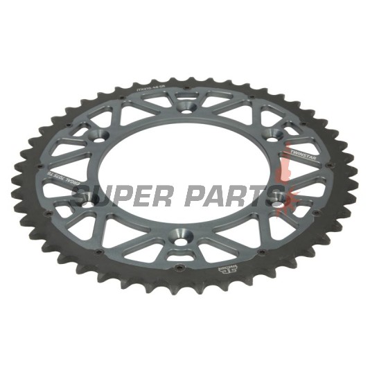 Πίσω γρανάζι -JT- JTX210,48GR, 48 δόντια, γκρι, υβριδικό, Betamotor RR 125 2018-2021, RR 250 2013-2021, RR 400 2013-2016, RR 450 2013-2014, Honda CR 125 1983-2007, CR 250 1984-2008, CR 500 1984-2001, CRF 150 2003-2018, CRF 230 2003-2017