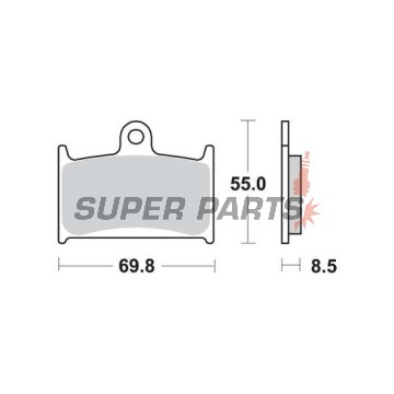 Τακάκια φρένων -TRW- MCB595SV, Suzuki GSX-R 400/750/1100 (1988-1995), Triumph Daytona, Rocket III, Speed Triple, Sprint, Thunderbird, Tiger, Trophy (1991-2016), Yamaha TZ250 (1990-2001)