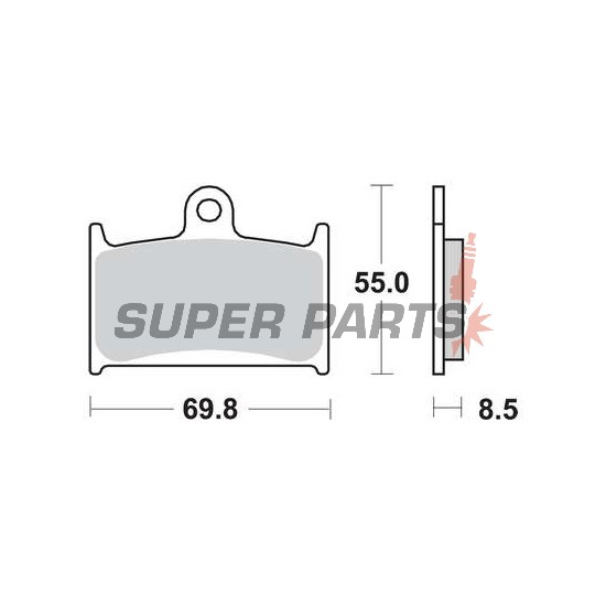 Τακάκια φρένων -TRW- MCB595, Suzuki GSX-R 400/750/1100 (1988-1995), Triumph Daytona, Rocket III, Speed Triple, Sprint, Thunderbird, Tiger, Trophy (1991-2016), Yamaha TZ250 (1990-2001)