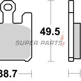Τακάκια φρένων -BREMBO- 07SU26SR, Kawasaki Ninja ZX-6R 636, Ninja ZX-10R, Ninja ZX-12R, Suzuki GSX-R1000