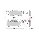 Τακάκια φρένων -TRW- MCB574, Honda NX125 Transcity, NX250, XL250R Baja, XLR125R, XR250R/600R, Kawasaki KX125