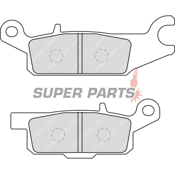 Τακάκια φρένων -FERODO- FDB2231SG, Yamaha YFM Raptor 250/250R, Grizzly 550/700/700F Auto 4x4 EPS (2006-2018)