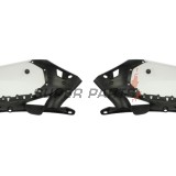 Πίσω πλαϊνά πλαστικά -POLISPORT- μαύρο/λευκό, YAMAHA YZ 450 2010-2013