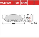 Τακάκια φρένων -TRW- MCB699SRM, sintered, Yamaha VP X-City 250, YP Majesty 250, X-Max 125/250/400 ABS & Sport (1998-2017)
