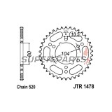 Πίσω γρανάζι -JT- JTR1478,38, 38 δόντια, ατσάλινο, Kawasaki GPZ 400 1984-1989, 1991-1997, GPZ 550 1984-1992, KXT 250 1984-1985, Z 400 1984, ZX 1000 2013-2019, ZX 400 1984-1987, ZX-10R 1000 2006-2007, ZX-6R 600 1998-2004, ZX-6R 636 2003-2004