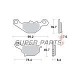 Τακάκια φρένων -TRW- MCB679, Kawasaki KLX/KMX 125, Suzuki AN125/150, DR-Z125/L, RM80/85, TR50 Street Magic, UC125 Epicuro, UG110 Hokuto (1995-2013)