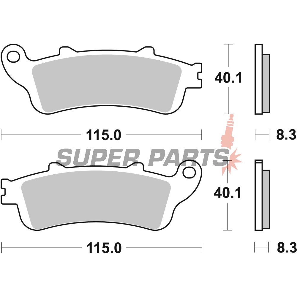 Τακάκια φρένων -BREMBO- 07HO43SP, Honda CBR 1100XX Blackbird (1996-2007)