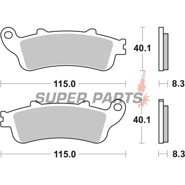 Τακάκια φρένων -BREMBO- 07HO43SP, Honda CBR 1100XX Blackbird (1996-2007)