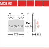 Τακάκια φρένων -TRW- MCB63, Honda CB 750F Supersport (1975-1978), GL 1000 Goldwing/1000LTD Goldwing (1975-1979)