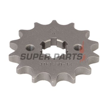 Μπροστινό γρανάζι -JT- JTF1550,14, 14 δόντια, Betamotor RR 125 2006-2020, RR Enduro 125 2011-2020, SM 125 2006-2010, Husqvarna SMS4-TE 125 2010-2011, TE 125 2011-2013, Yamaha MT 125 2014-2017, T 105 1997-1998, WR 125 2008-2016