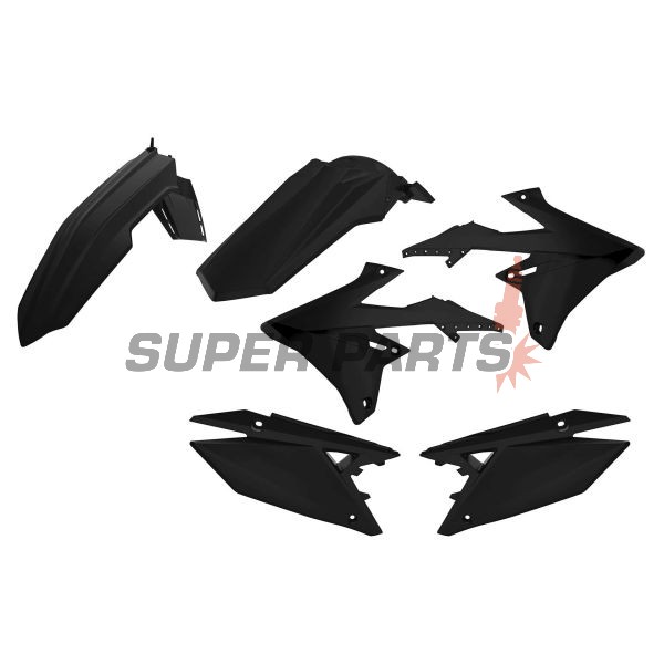 Σετ πλαστικών -POLISPORT- μαύρο, SUZUKI RM-Z 250/450 2018-2021