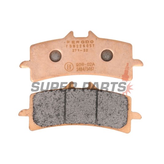 Τακάκια φρένων -FERODO- FDB2260ST, Aprilia RSV4 1000, Ducati 848/1098/1198/1299, Hypermotard 1100, Monster 1200, Multistrada 1200/1260, Panigale 1199/1299, Streetfighter 1099, Husaberg FS 650, Husqvarna FS 450/Nuda 900, Kawasaki H2/ZX-10R/Z1000, KTM 450/6