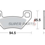 Τακάκια φρένων -TRW- MCB773SI, Arctic Cat 250/300/400/500/700 ATV 2x4/4x4/TRV/TBX (2005-2008), Kymco Maxxer 450i (2011-2015)