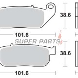 Τακάκια φρένων -TRW- MCB753SV, Harley Davidson XL Sportster, Custom, Roadster, Nightster, Forty Eight, Seventy Two, Iron - 883/1200cc, 2004-2013