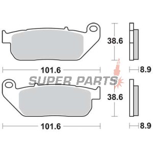 Τακάκια φρένων -TRW- MCB753SV, Harley Davidson XL Sportster, Custom, Roadster, Nightster, Forty Eight, Seventy Two, Iron - 883/1200cc, 2004-2013