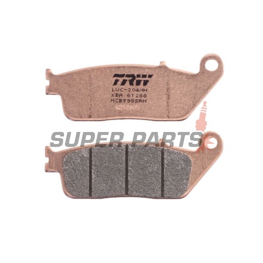 Τακάκια φρένων -TRW- MCB598SRM, sintered, BMW C 600/650/Evolution, Cagiva Gran Canyon/Navigator, Honda CB/CBF/CBR/Hornet/Forza/Shadow, Kawasaki J/Z/KLE, Kymco Downtown/Xciting, Suzuki Burgman/Bandit, Triumph Bonneville/Tiger, Yamaha MT-01/WR - 1987-2022