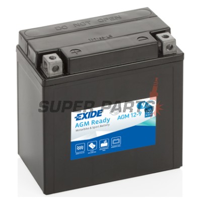 Μπαταρία -EXIDE- YTX9C-BS AGM12-9 RE, 9Ah 12V