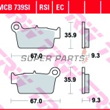 Τακάκια φρένων -TRW- MCB739RSI, Aprilia MXV/RXV/SXV, Beta RR, Gas Gas EC, Kawasaki KLX/KX/KXF, Sherco SE/SM, Suzuki DR-Z/RM-X/RM-Z, TM EN/MX/SMR/SMX, Yamaha WR/YZ 50-550cc, 2001-2020