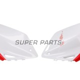 Πίσω πλαϊνά πλαστικά -POLISPORT- κόκκινο/λευκό, HONDA CRF 450 2007-2008