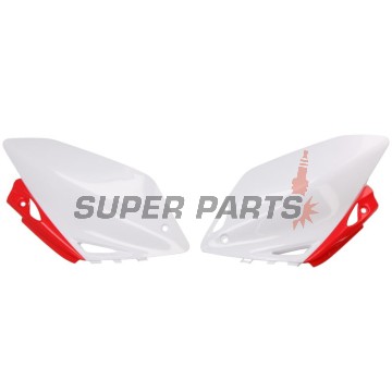 Πίσω πλαϊνά πλαστικά -POLISPORT- κόκκινο/λευκό, HONDA CRF 450 2007-2008