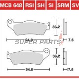 Τακάκια φρένων -TRW- MCB648SRM, sintered, Alfer 250, Aprilia MX/Mana/Pegaso/RST, ATK Cross/Enduro, BMW G450X/HP2, Ducati Monster, Gas Gas EC, Husqvarna SM/TE/WR, KTM Adventure/EXC/SX, Moto Guzzi Stelvio, Yamaha TT/Majesty