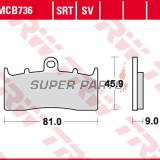Τακάκια φρένων -TRW- MCB736, BMW K, R series - K1200/1300/1600 GT, GTL, LT, R, Sport; R850/1100/1150/1200 R, RS, RT, GS, Rockster, CL - 2000-2018