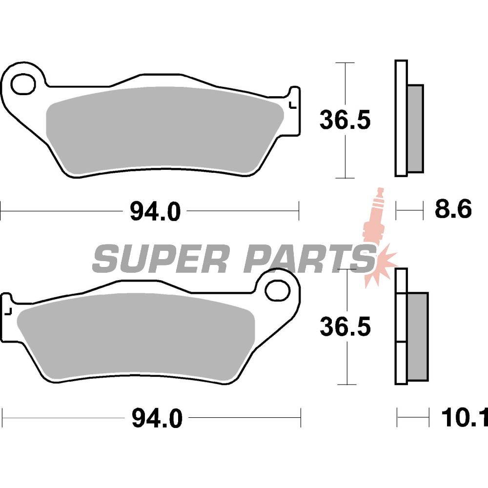 Τακάκια φρένων -BREMBO- 07BB28SP, BMW HP2 Megamoto, K1200/K1300, R850/R1100/R1150/R1200 GS-RT-RS-ST, S1000XR