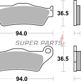 Τακάκια φρένων -BREMBO- 07BB28SP, BMW HP2 Megamoto, K1200/K1300, R850/R1100/R1150/R1200 GS-RT-RS-ST, S1000XR