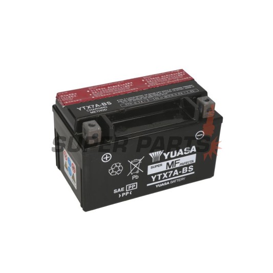 Μπαταρία -YUASA- YTX7A-BS, 6Ah 12V