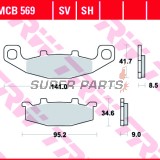 Τακάκια φρένων -TRW- MCB569, Hyosung GT250 Naked, Kawasaki Vulcan/Twister/Ninja/GPZ/GTR/KLE/Zephyr/ZZR/ZX 250-1100, Suzuki DR Big 800, GS500E, Bandit 400, GSX1100G, VX800 (1987-2007)