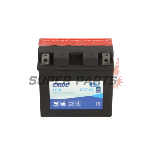 Μπαταρία -EXIDE- YTZ7-BS, 6Ah 12V