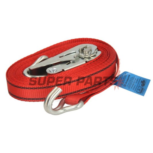 Ιμάντας πρόσδεσης -CARGOPARTS- 6m, με καστάνια, 40daN