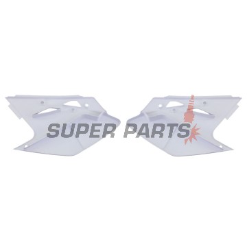 Πίσω πλαϊνά πλαστικά -POLISPORT- λευκά, KAWASAKI KX 450 2005-2008