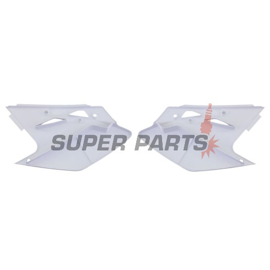 Πίσω πλαϊνά πλαστικά -POLISPORT- λευκά, KAWASAKI KX 450 2005-2008