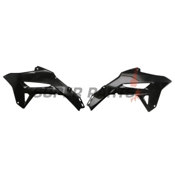 Μπροστινά πλαϊνά πλαστικά -POLISPORT- μαύρα, HONDA CRF 250/450 2021-2023