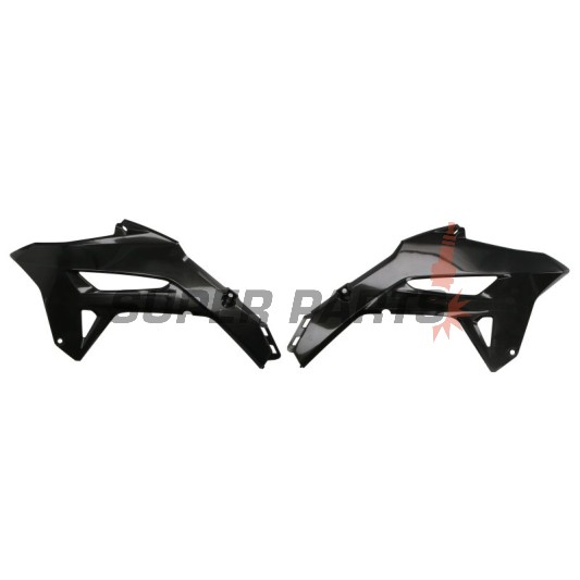 Μπροστινά πλαϊνά πλαστικά -POLISPORT- μαύρα, HONDA CRF 250/450 2021-2023