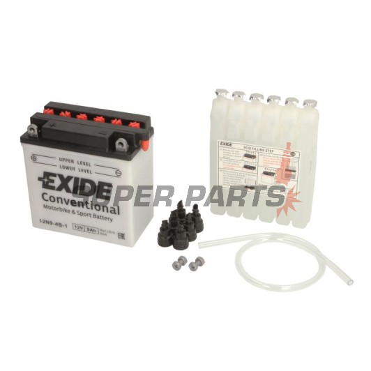 Μπαταρία -EXIDE- 12N9-4B-1, 9Ah 12V