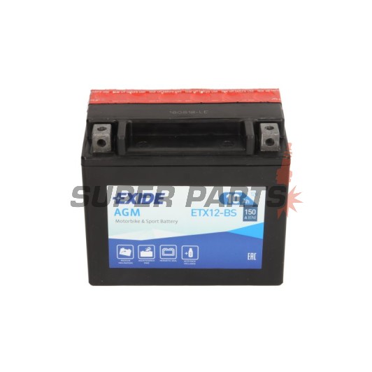 Μπαταρία -EXIDE- YTX12-BS, 10Ah 12V