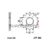 Μπροστινό γρανάζι -JT- JTF394,11, 11 δόντια, Aprilia AF1 125 1988-1994, Classic 125 1996-1999, Climber 240/280/300 1989-1996, MX 125 2004-2007, κόκκινο Rose 125 1988-1999, RS 125 1993-2013, RX 125 1990-1997, 2000, 2008-2010, SX 125 2008-2010
