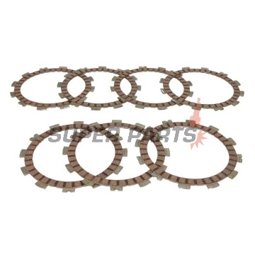Σετ δίσκων συμπλέκτη -TRW- MCC309-7, Aprilia RS250 (1995-2002), Suzuki DR350/S/SE/SH/R (1990-1999), Suzuki GS450/500E/500F (1980-2011), Suzuki GSX400E/S/L (1980-1987), Suzuki RGV250 (1990-1995)