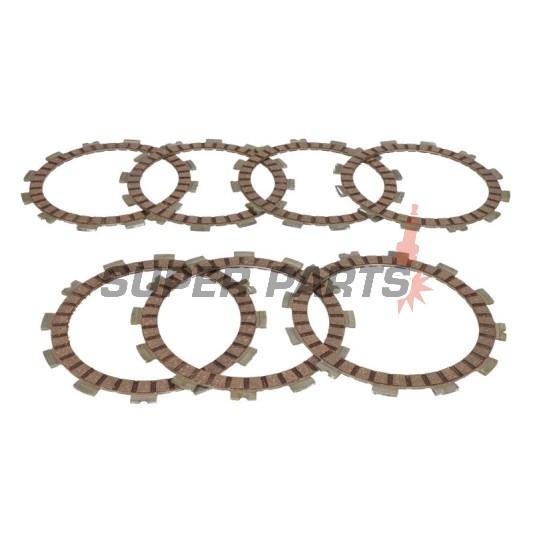 Σετ δίσκων συμπλέκτη -TRW- MCC309-7, Aprilia RS250 (1995-2002), Suzuki DR350/S/SE/SH/R (1990-1999), Suzuki GS450/500E/500F (1980-2011), Suzuki GSX400E/S/L (1980-1987), Suzuki RGV250 (1990-1995)