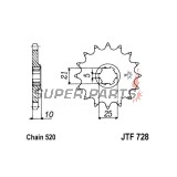 Μπροστινό γρανάζι -JT- JTF728,15, 15 δόντια, Cagiva Canyon 600 1996-1997, River 600 1995-1999, T4E 350 1987-1991, T4E 500 1987-1990, T4R 350 1987-1991, T4R 500 1987-1990, W12 350 1993-1996, W16 600 1994-1997