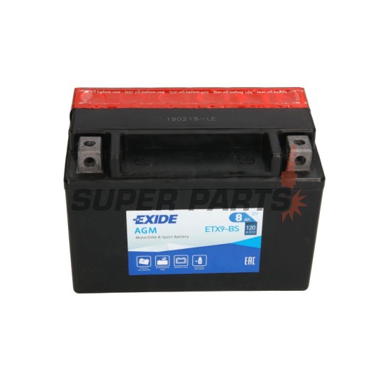 Μπαταρία -EXIDE- YTX9-BS, 8Ah 12V