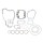 Πλήρες σετ φλαντζών κινητήρα -WINDEROSA- W808670, Yamaha YZ 250 2002-2019